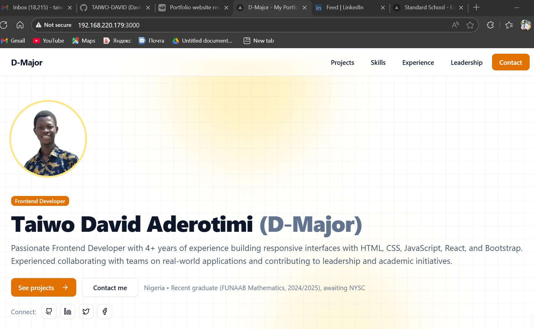 Portfolio Website thumbnail